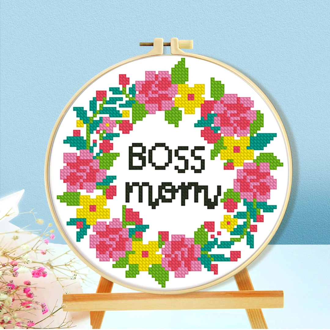 【买三送一】爱阁十字绣动物与花朵新款可爱简约现代客厅手工线绣