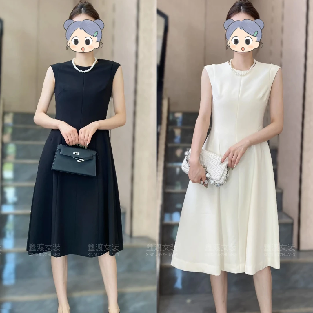 2025夏季新款时尚显瘦气质女士网红洋气连衣裙百搭款D5369