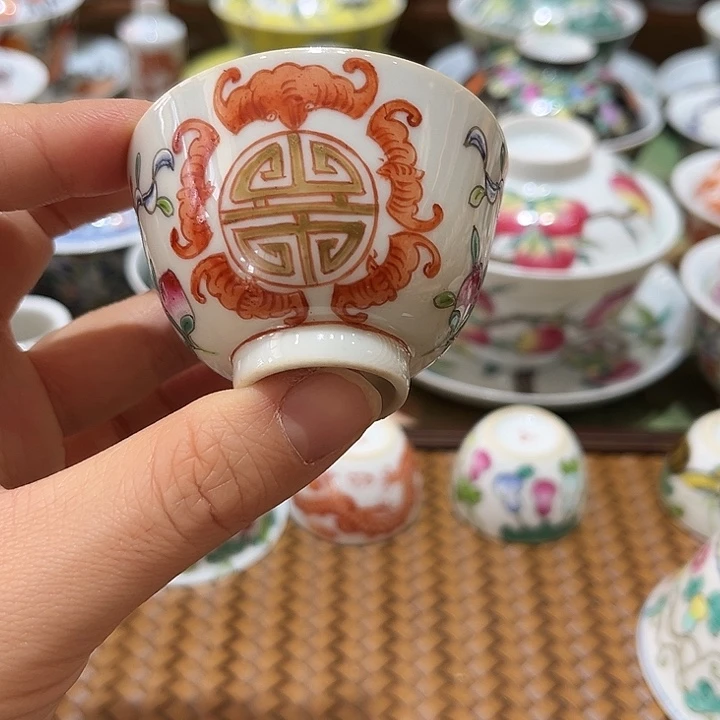 手绘茶杯盖碗陶瓷