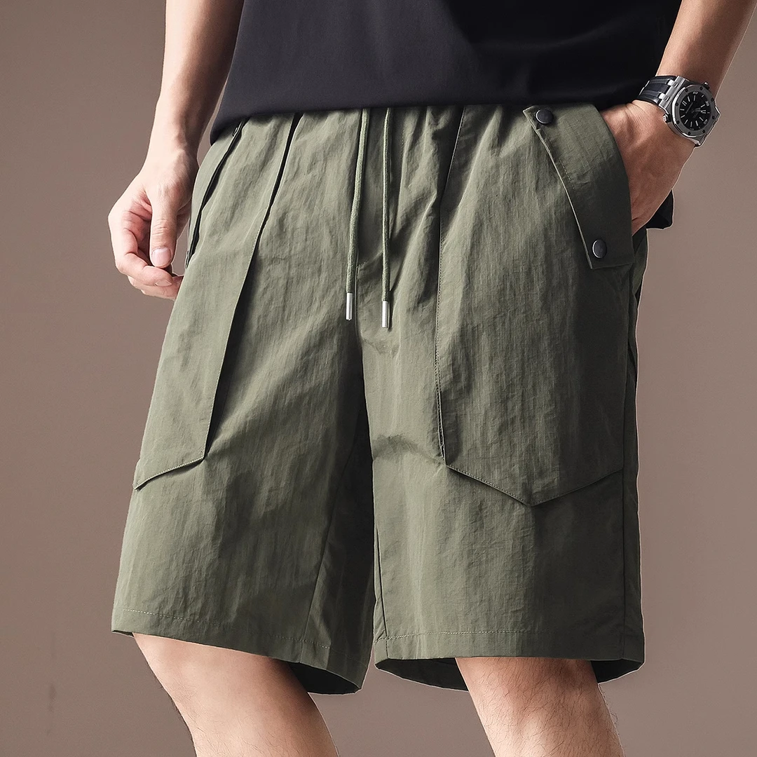 Cebrodz冰丝凉感休闲工装短裤男士夏季潮牌宽松百搭运动五分裤子