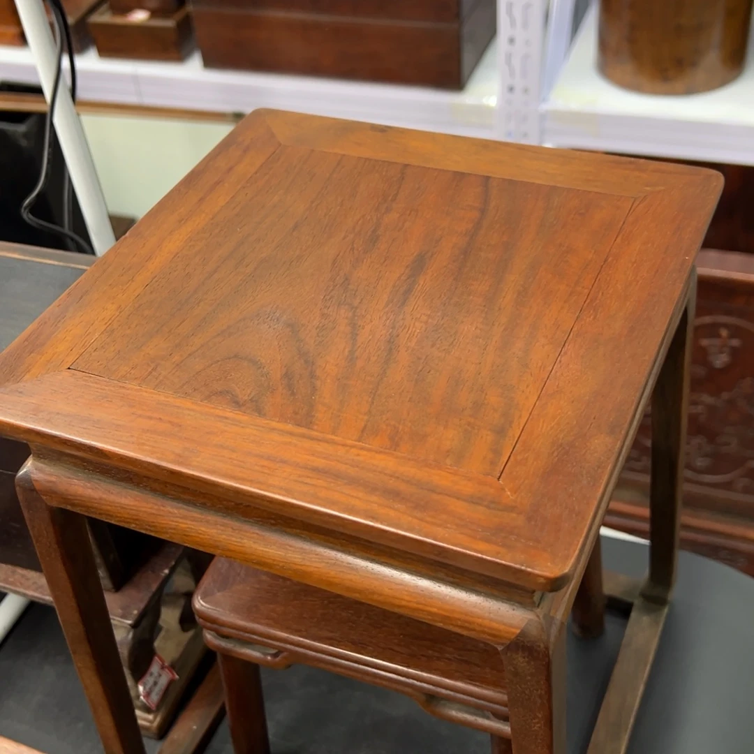 悟***道花梨木花几花架一对