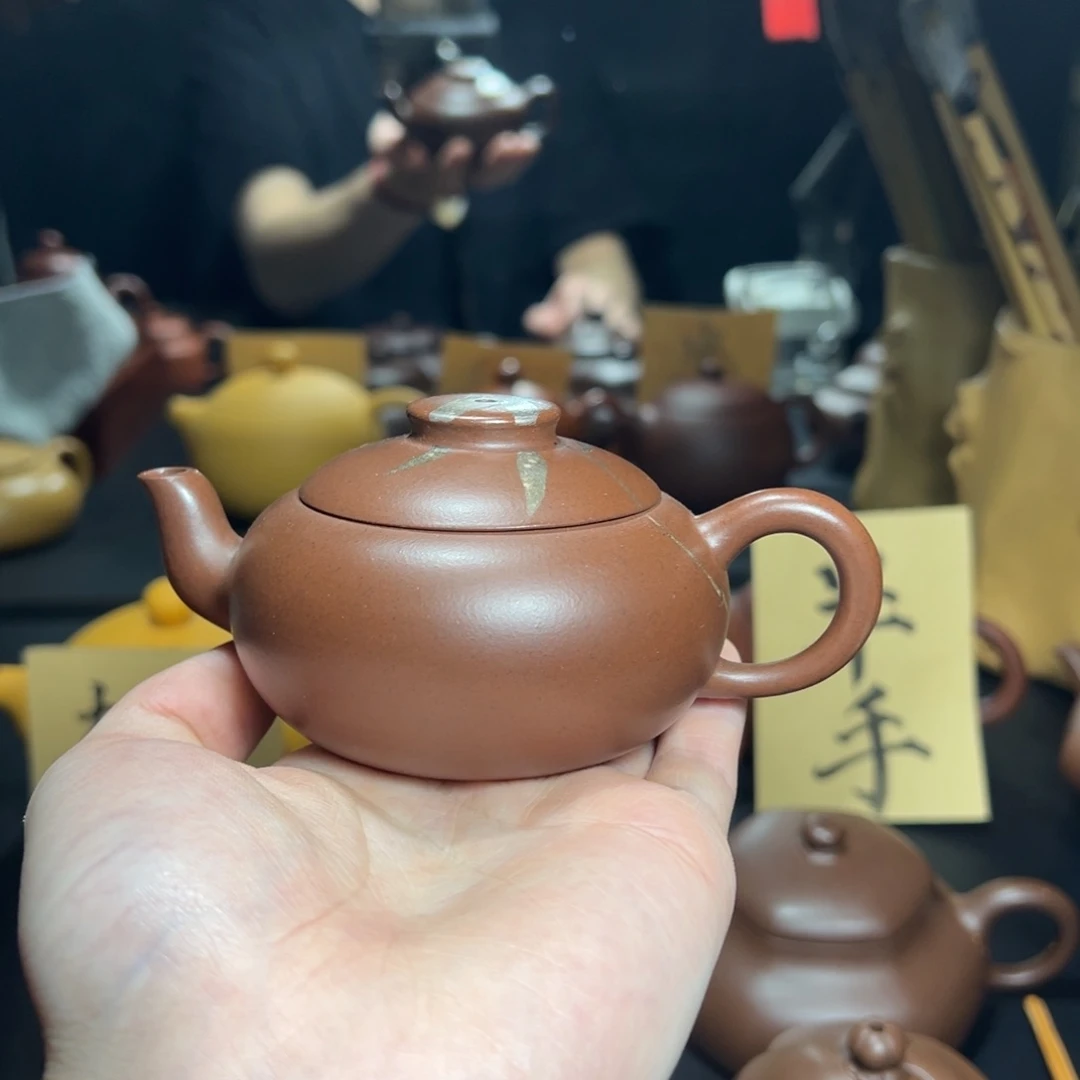 茶壶紫砂巨轮 老紫泥