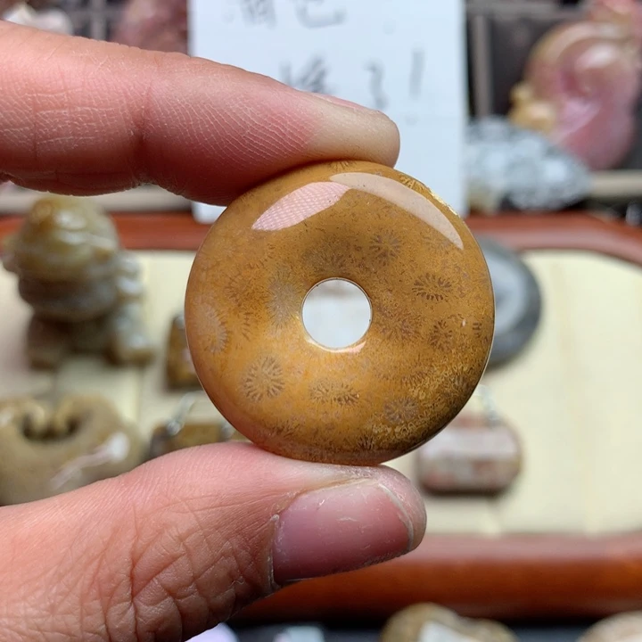 硅化珊瑚（珊瑚玉）颈饰未镶嵌