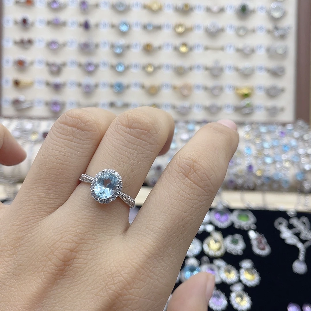 D***U戒指托帕石银S925镶嵌