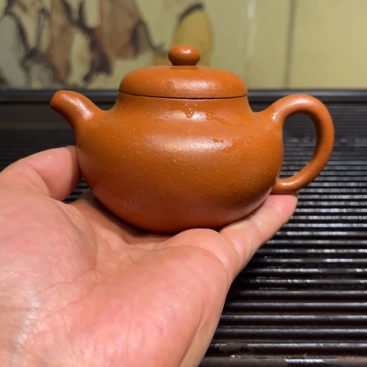紫砂茶壶孟*兵柿圆降坡泥