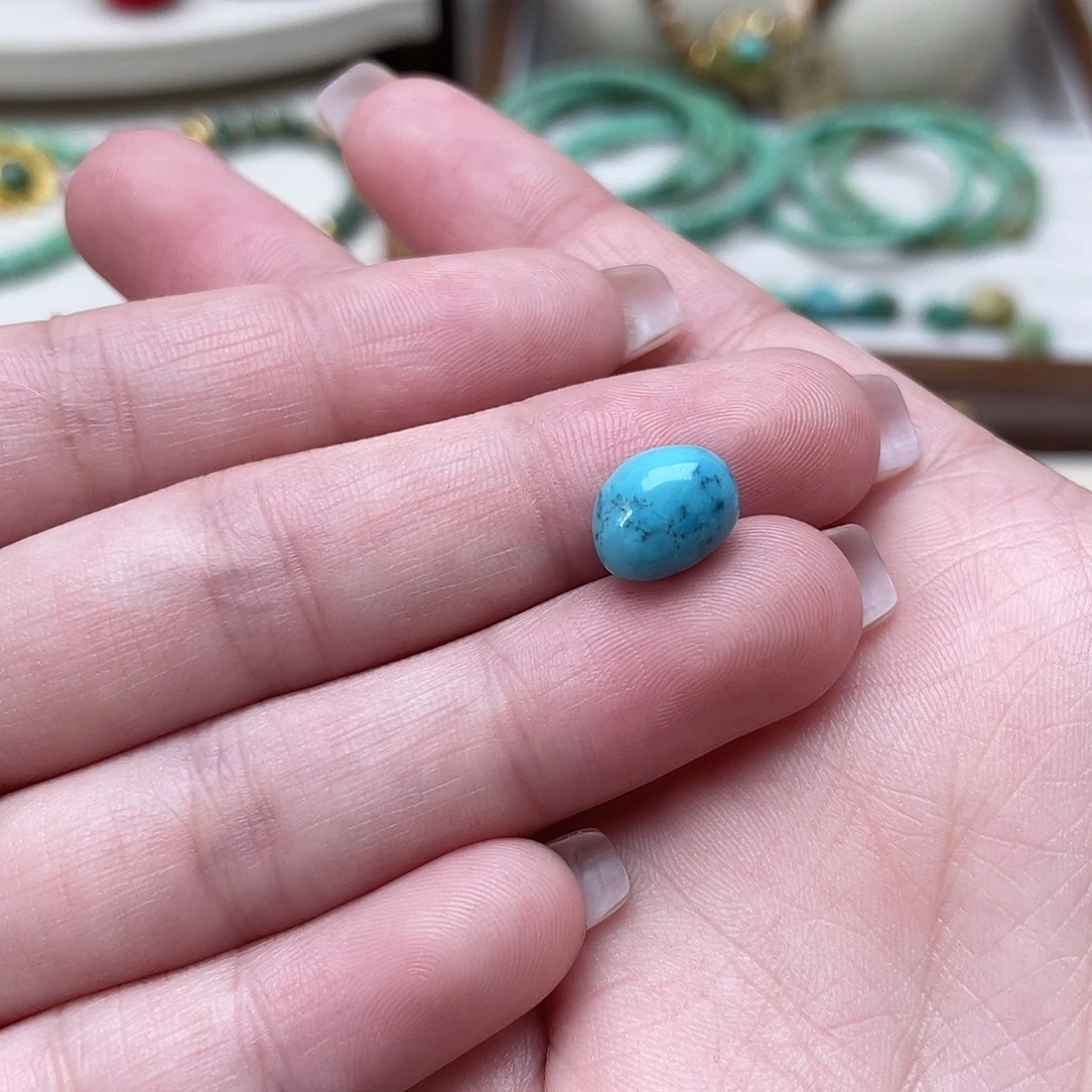 绿松石未镶嵌设计款网花雾霾糖豆