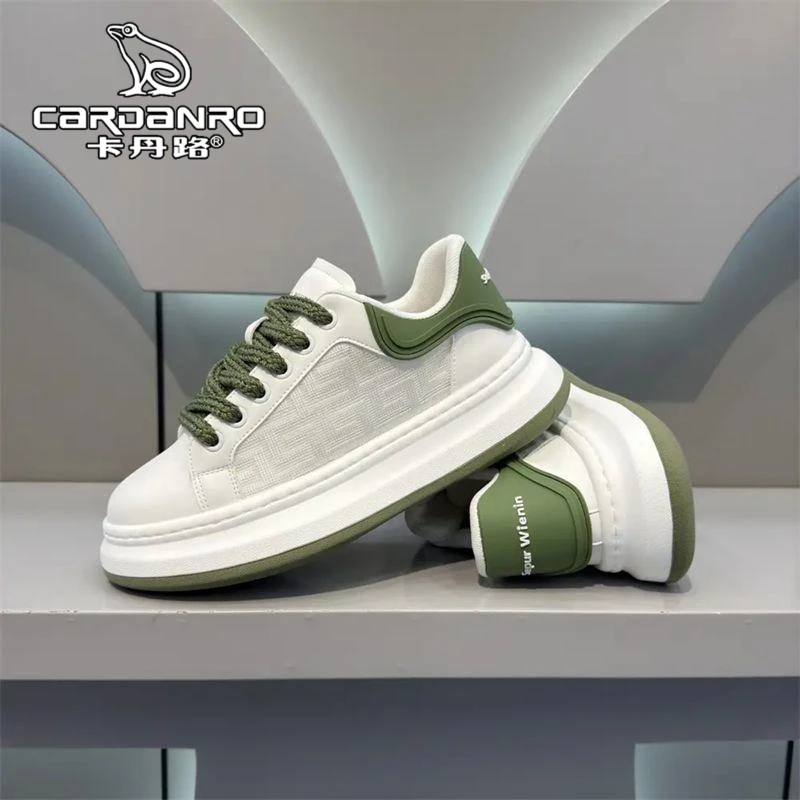 意大利卡丹路男鞋夏季透气薄款网面运动板鞋中学生潮牌休闲小白鞋