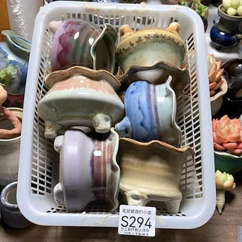 紫砂花盆294微瑕品口径7到8左右