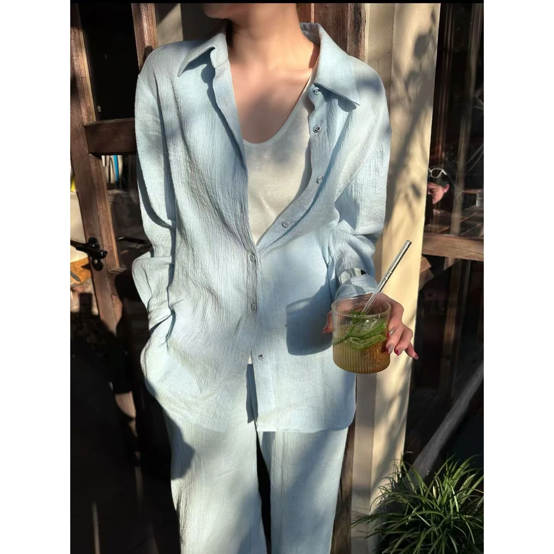 【佩佩美学专属】【肌理感春夏棉麻松弛感衬衫】CYJ-WWO124-W798