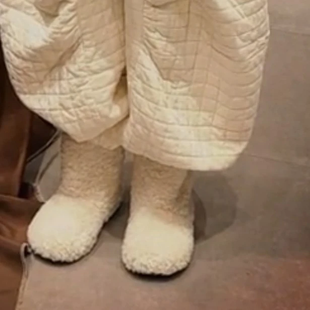 朵儿～韩系男女厚绒绒雪地靴
