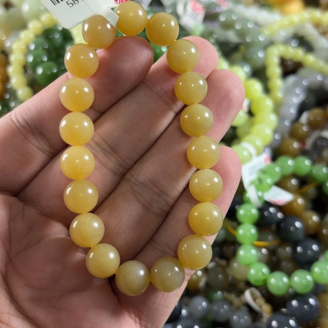 大***染手链未镶嵌和田玉拍8发1