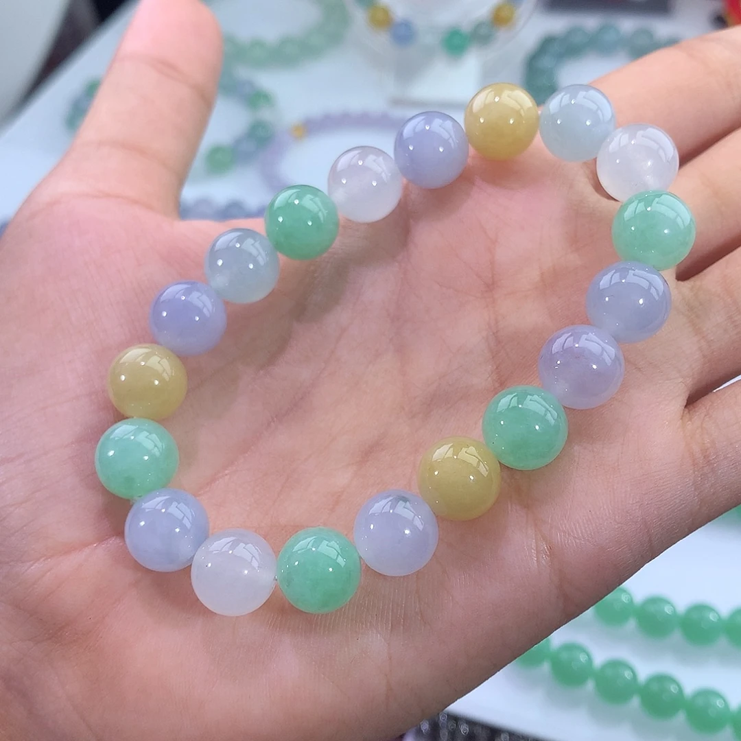未镶嵌手链翡翠冰多宝手串