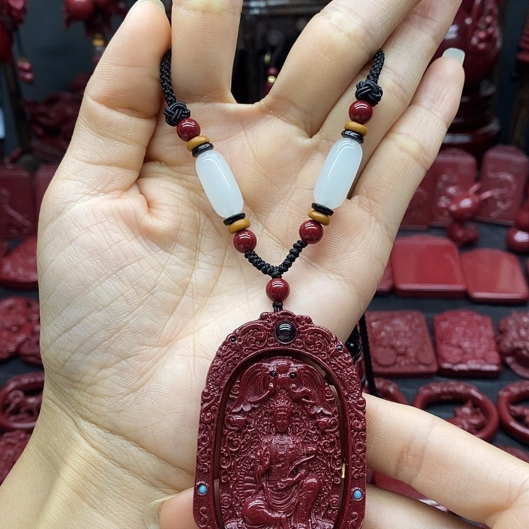 天然辰砂投影款普贤