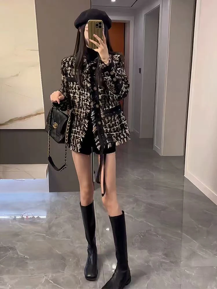 女V领加绒加厚款常规长袖洋气百搭显瘦休闲风