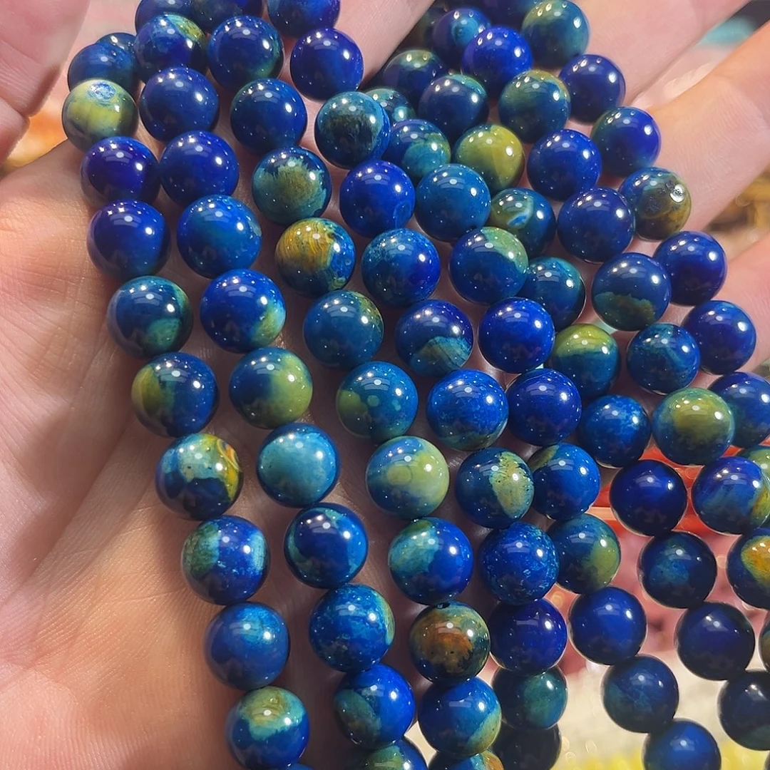 玛瑙/玉髓合金珠宝半成品地球玛瑙一条10mm
