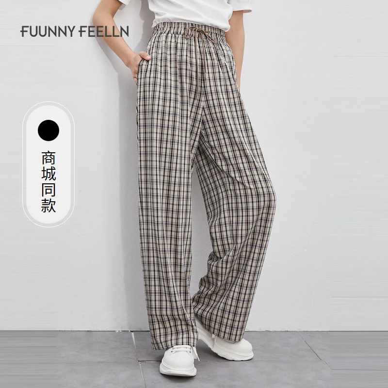 FF仿佛夏季显瘦宽松高腰休闲长裤女FV00593
