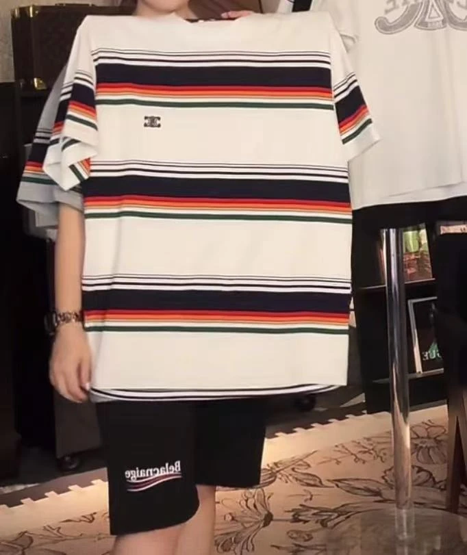 [A18]噻+琳+条纹新款设计师原创短袖