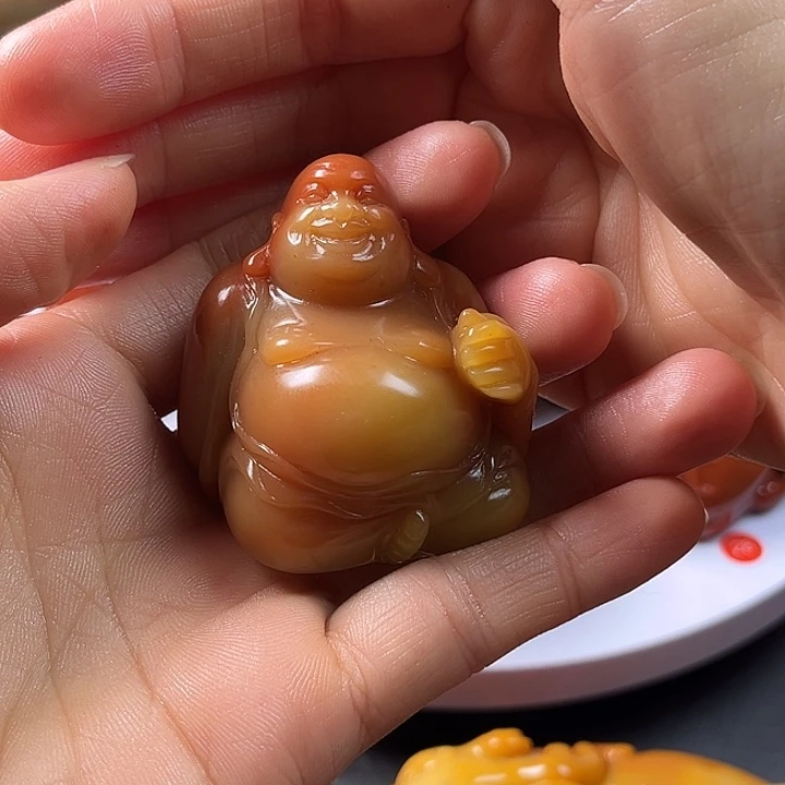 仁***者寿山石手把手件把玩件