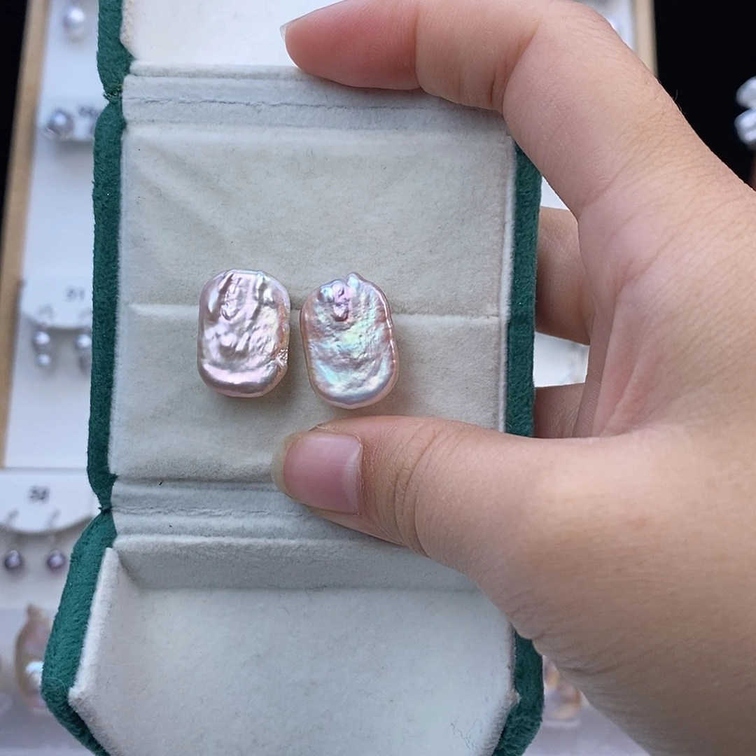 耳饰淡水珍珠银S925镶嵌