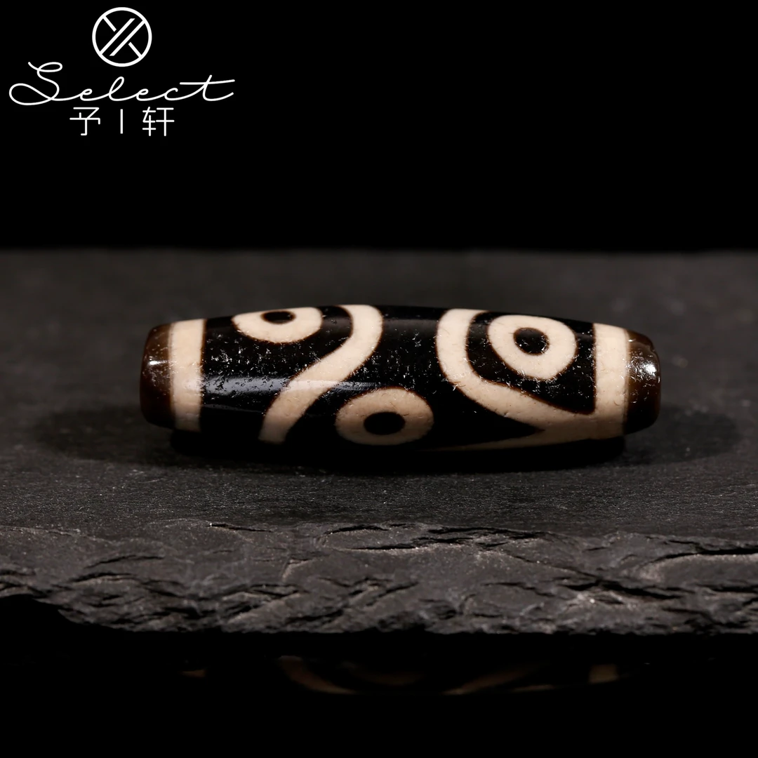 予轩出品；行运任晓攀亲工炫玥老料超顶圣湖五眼43.5*12mm天珠吊坠