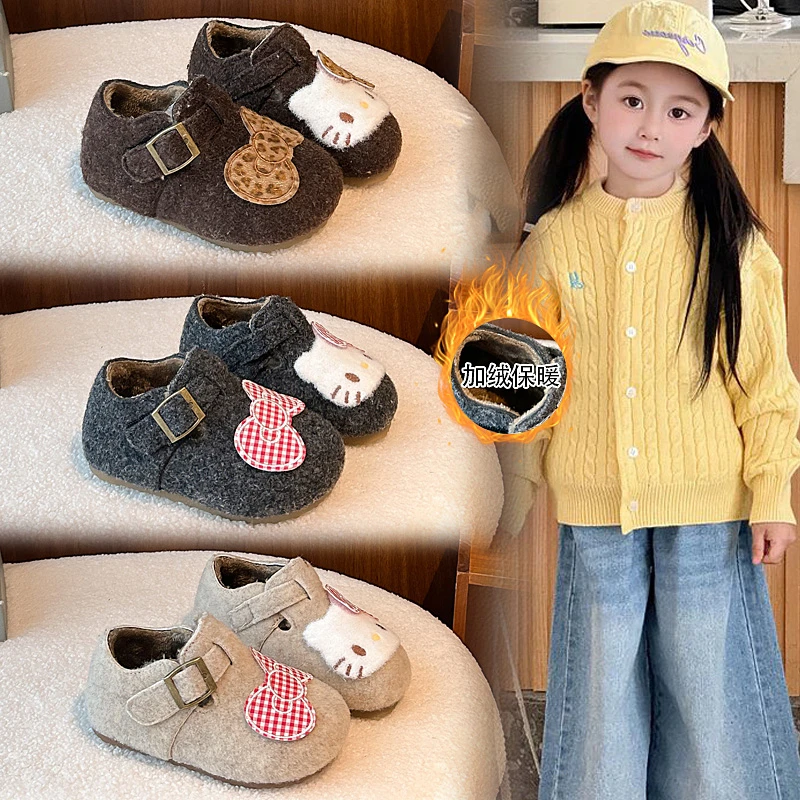ABC儿童勃肯鞋2025秋冬季新款平底棉靴二棉小童韩版百搭保暖单鞋