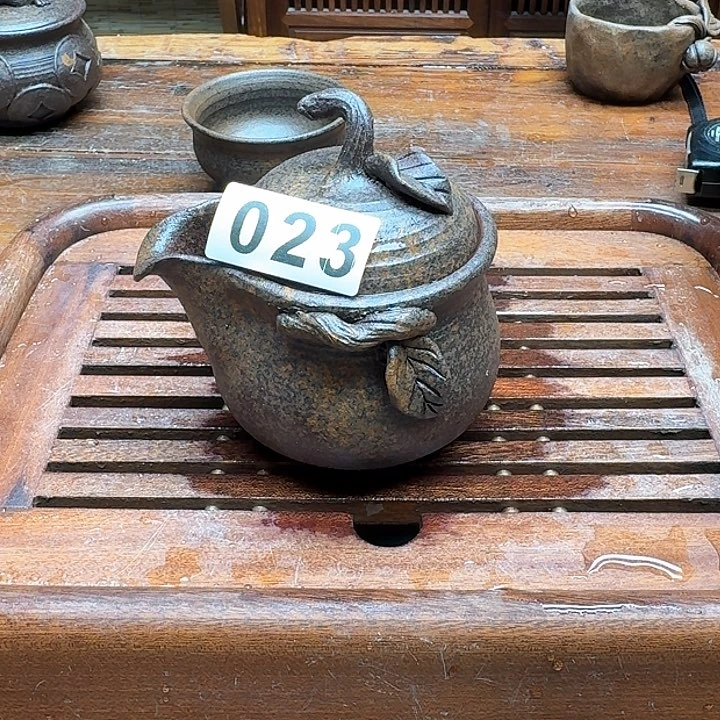 纯手工制作粗陶茶具