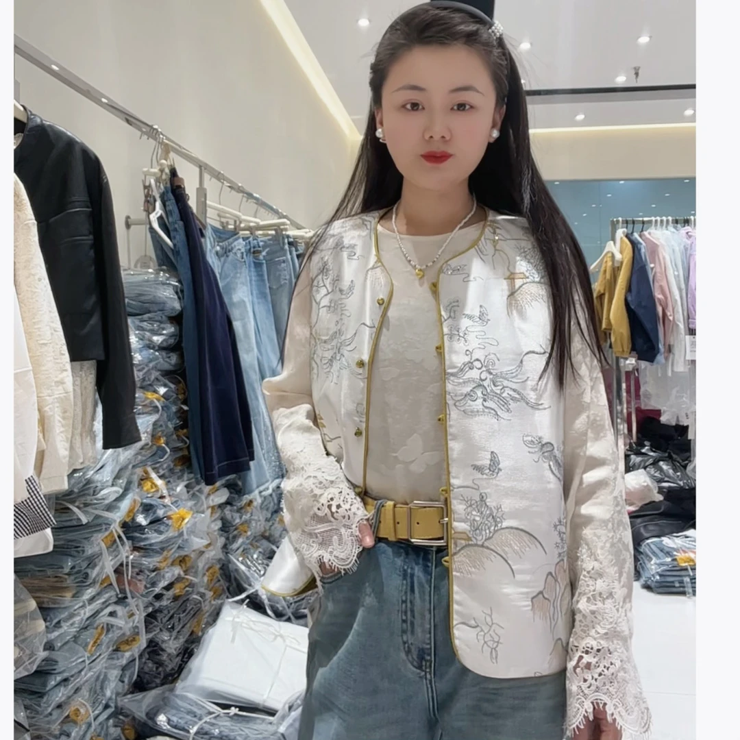 【欣欣】2025新中式中国风重工提花刺绣气质时尚宽松马甲-2589