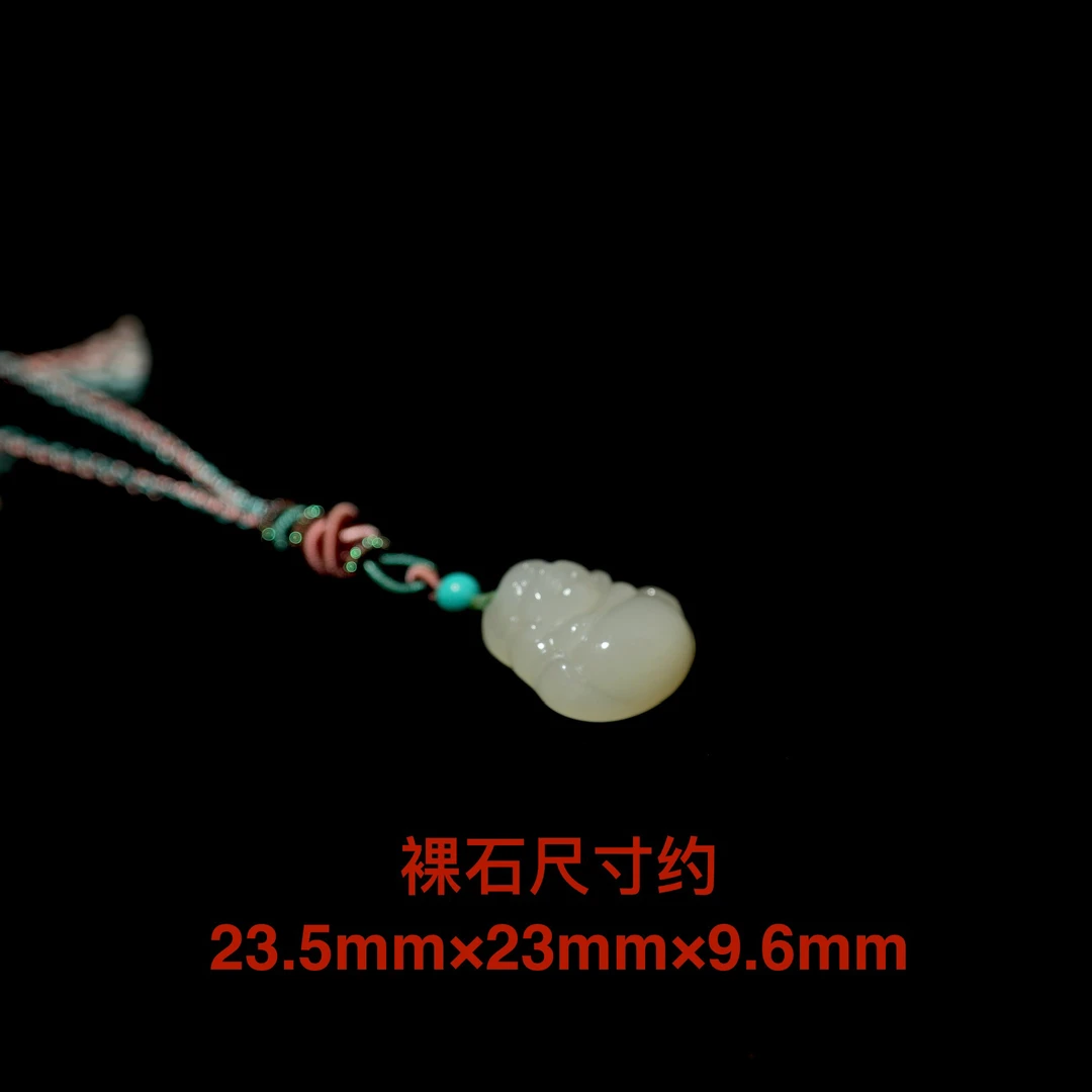 新品天然和田玉藕粉佛公笑佛弥勒佛吊坠小佛大肚佛玉坠玉石挂件