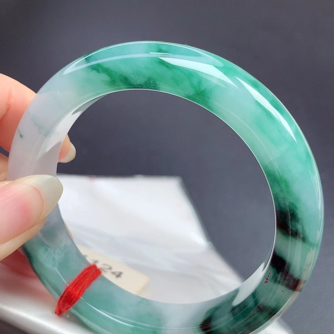 翡翠未镶嵌手镯56.6圈口