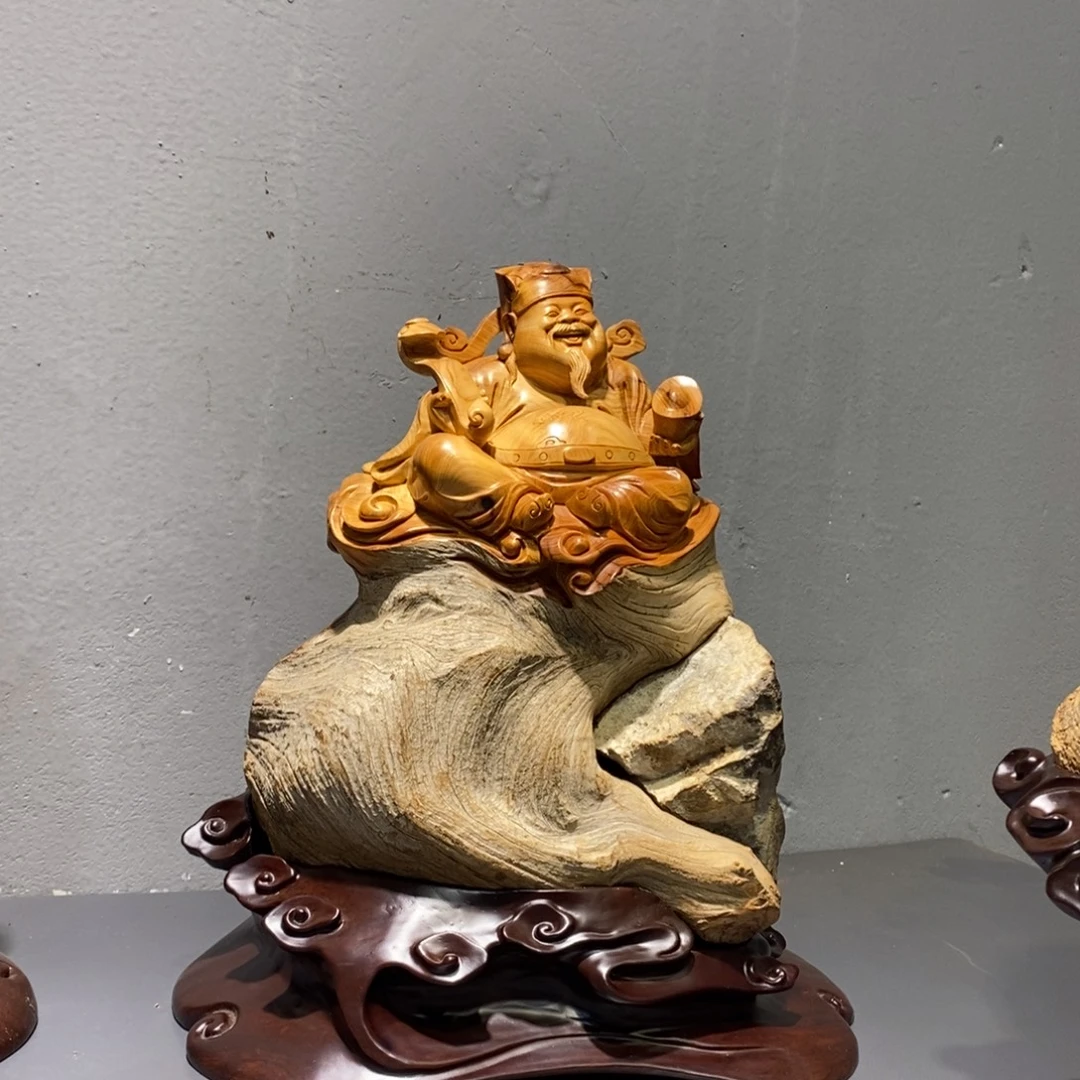 柏木（崖柏）财神爷意境深邃