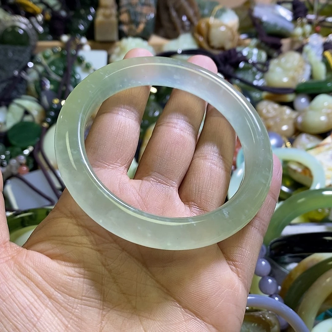 未镶嵌岫玉手镯58口径