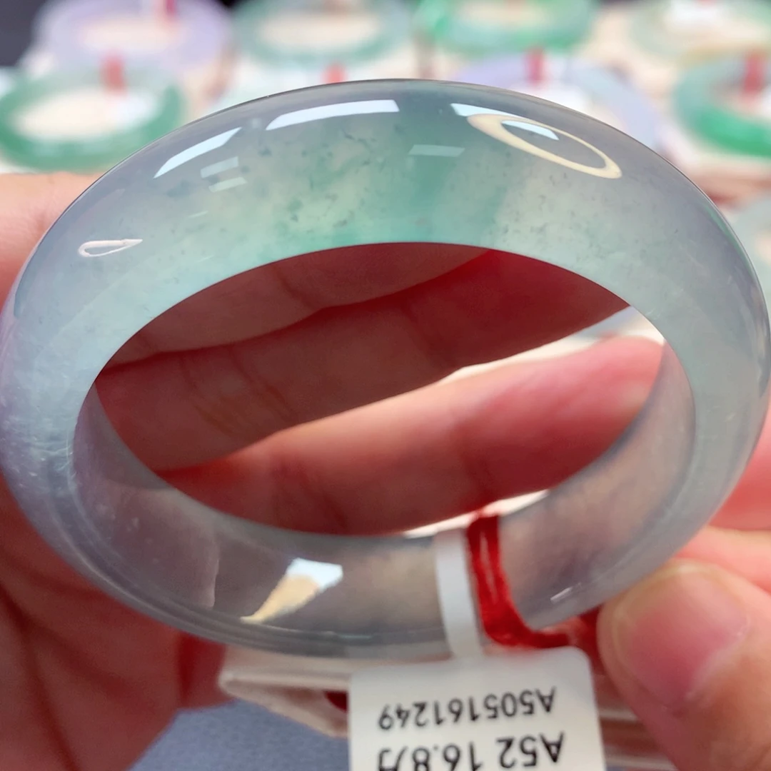 未镶嵌手镯翡翠蓝钢炸光推荐13号11