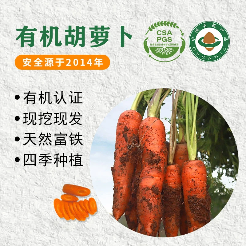 CSA社员·有机胡萝卜份额·5斤/件·云南·梓盟