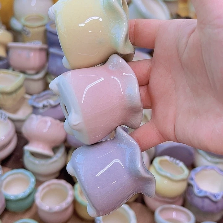 红陶陶瓷花盆当场满12包邮