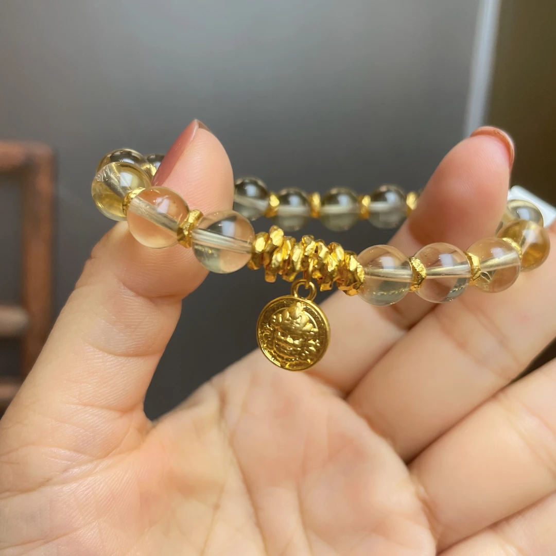 足金纯黄金999黄水.晶招财纳福滴溜胖福盘缠配件个性搭配