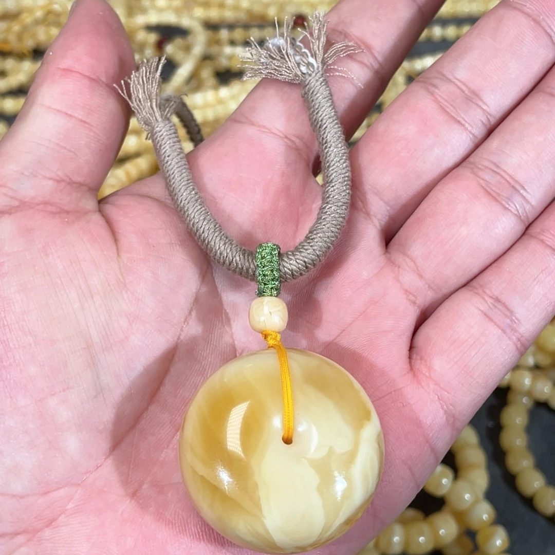 蜜蜡裸石未镶嵌蜜蜡平安扣16.88g