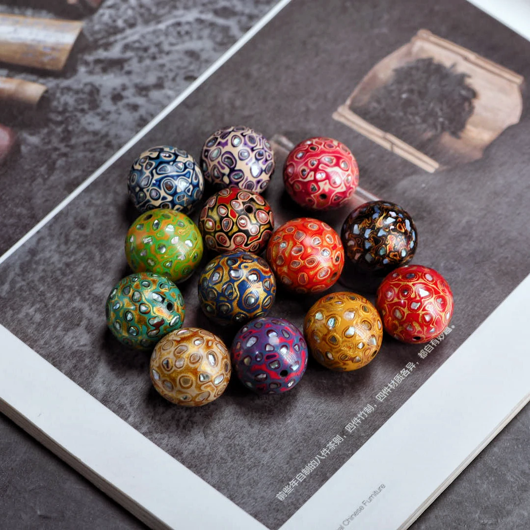 A055 大漆珠2.0cm单珠 定制款厚鲍满螺小百层 2.0cm单珠多样发一