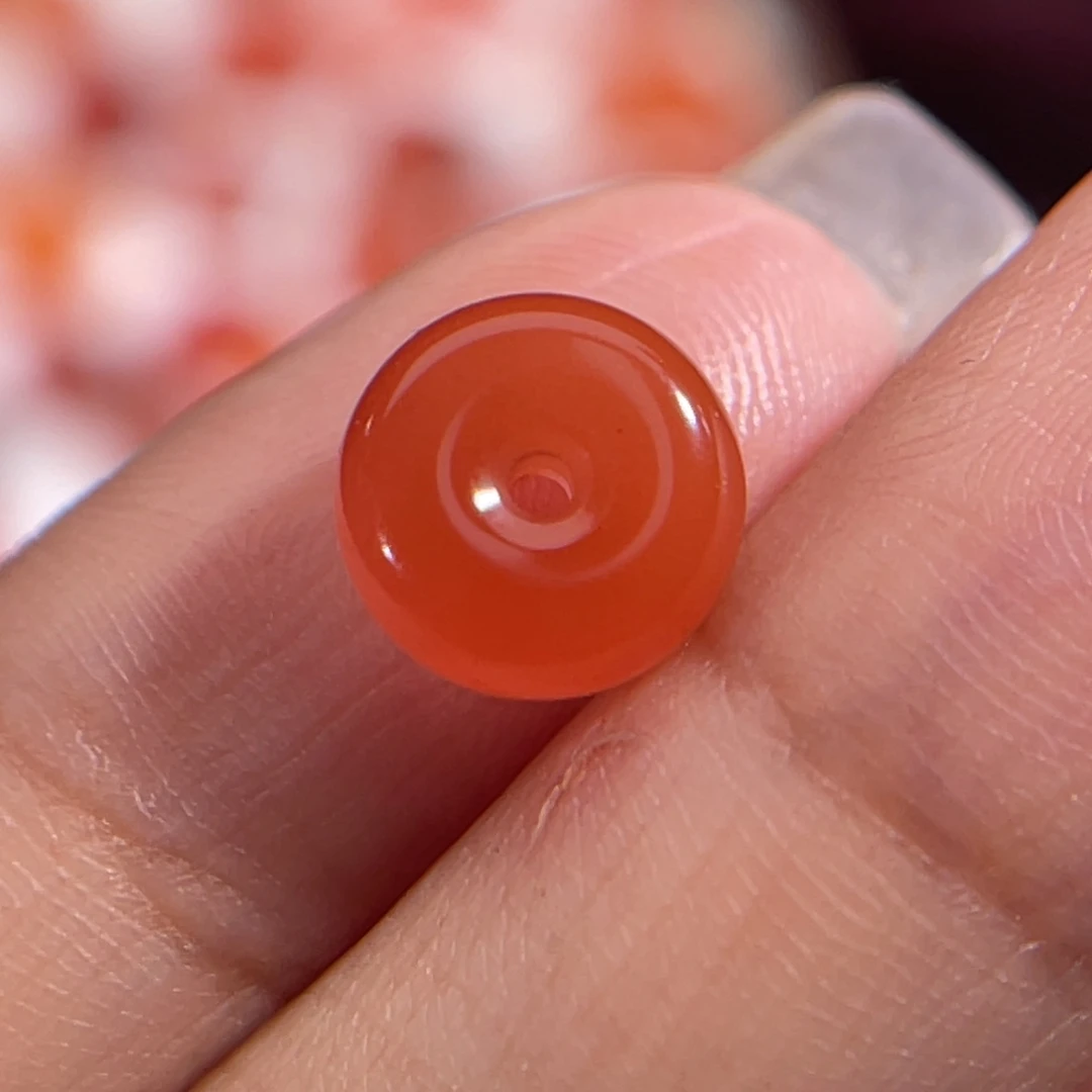 未镶嵌面包圈 9x4mm 不换退南红玛瑙