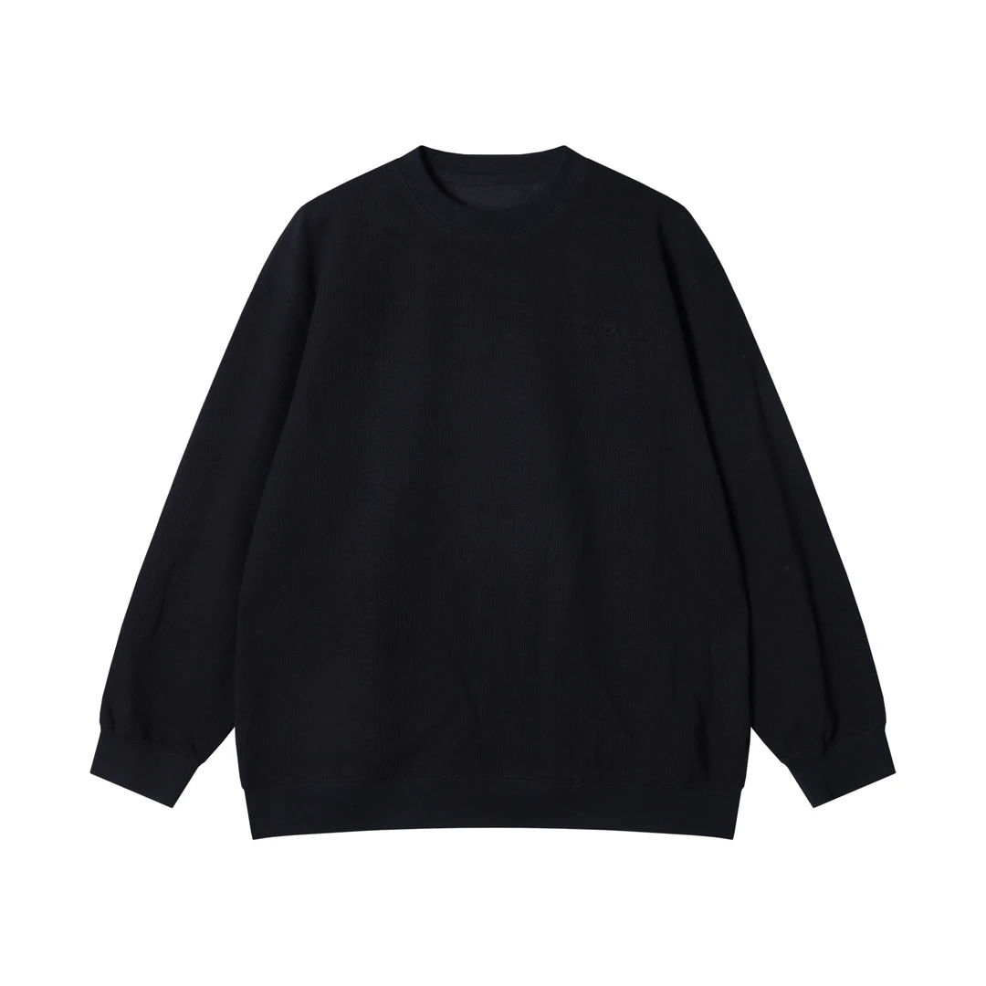 SDSA男士秋冬新款痞帅男装高级感纯色针织字母设计圆领卫衣百搭