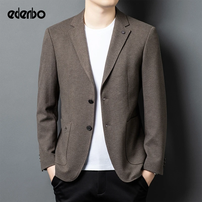【商场同款】爱登堡灯芯绒西装外套男士秋季商务休闲高级感爸爸西服