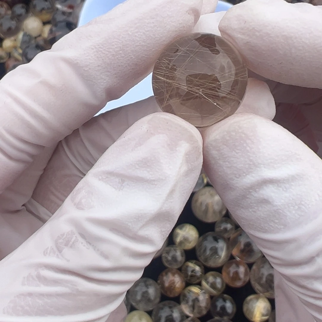 水晶水晶发晶单15mm定制不退换未镶嵌s***?