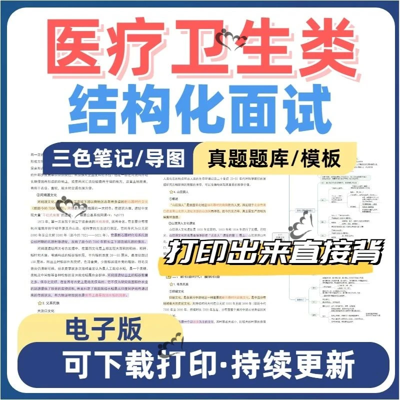 2025年医疗卫生系统招聘事业编e类结构化面试历年真题资料电子版