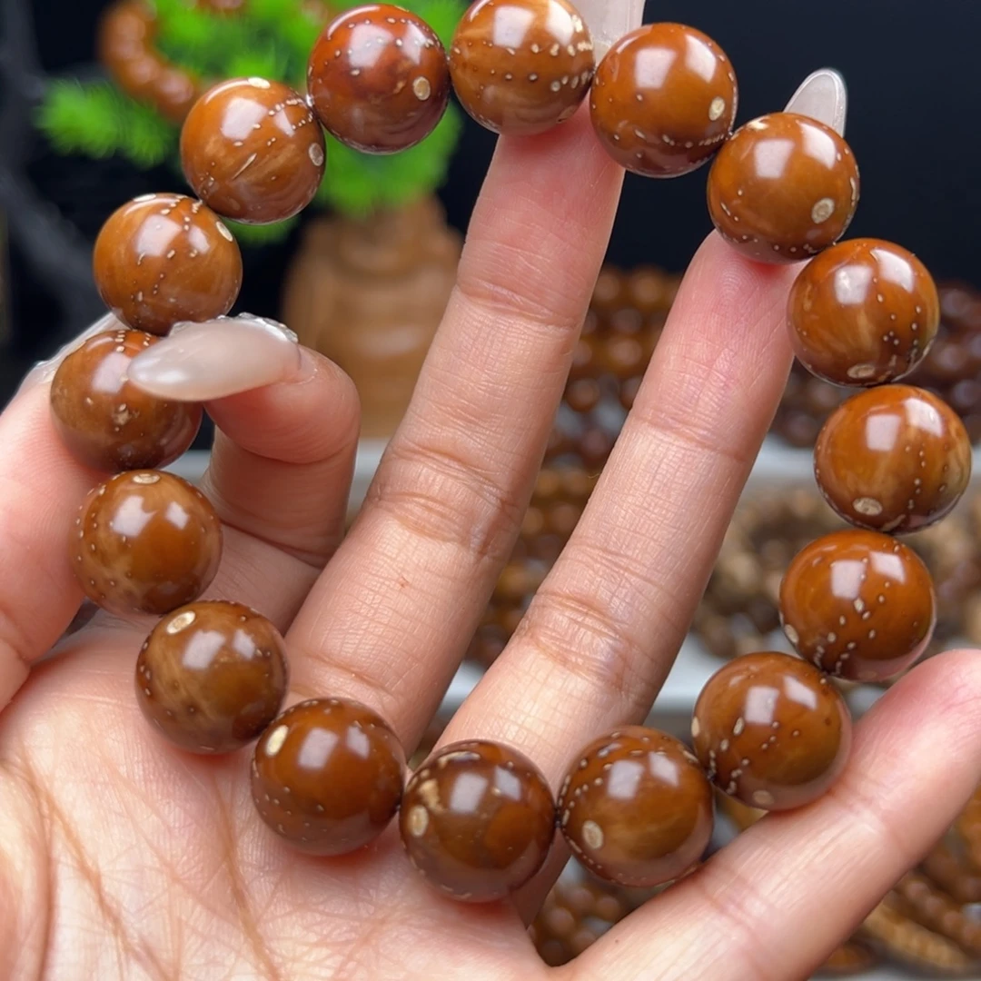 手串紫金鼠卡14.2半实心花皮光珠