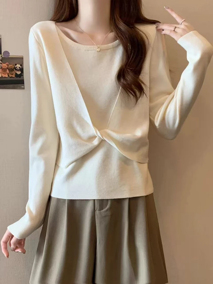 新款秋冬保暖洋气百搭女人味羊毛衫上衣打底衫002