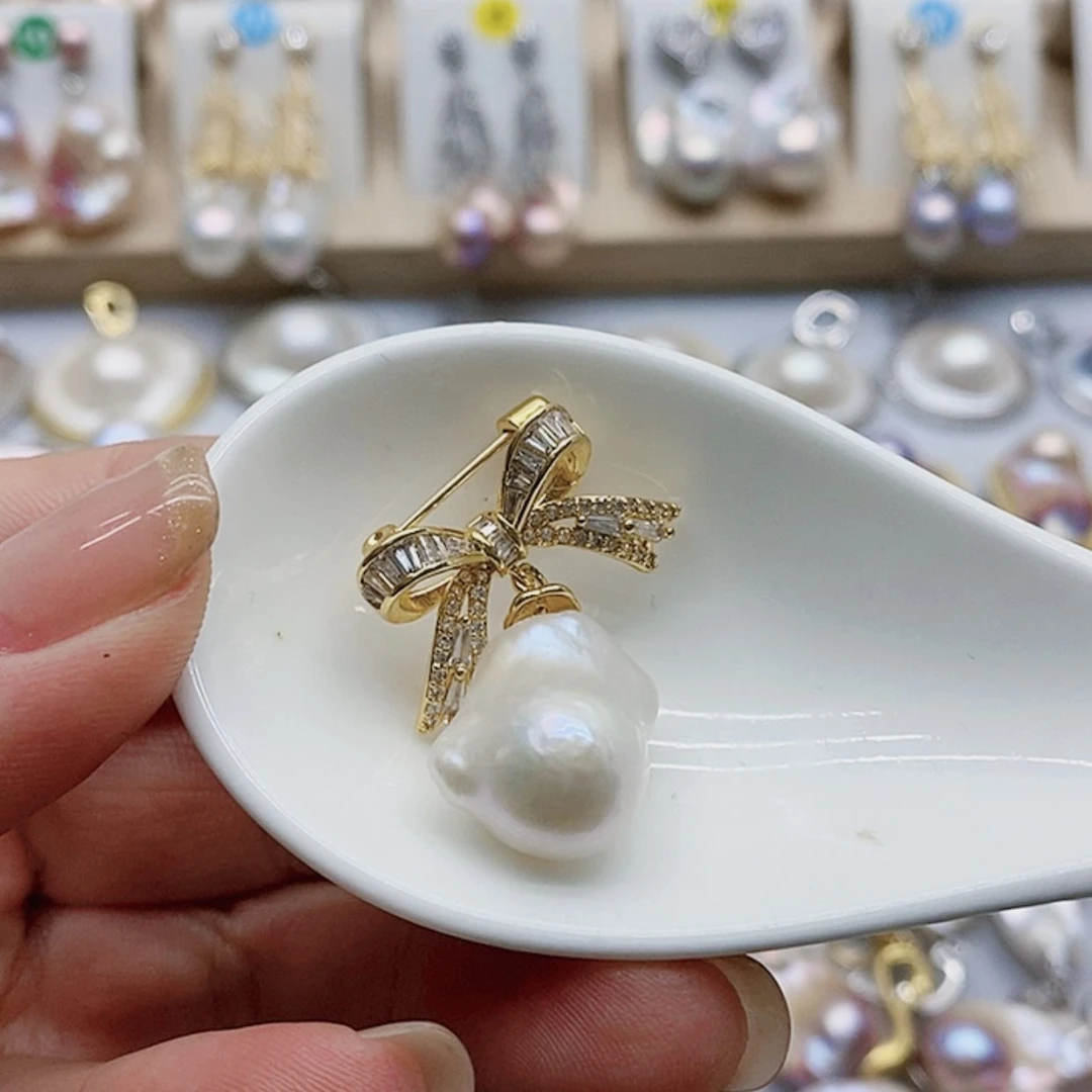 【闪购商品】淡水珍珠耳饰银S925镶嵌