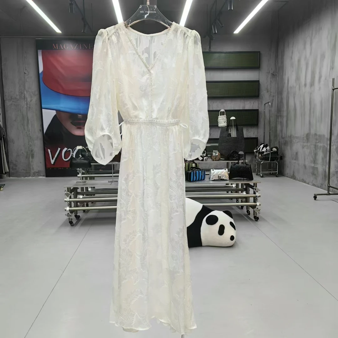 【浮光掠影】女装连衣裙蕾丝气质女士中长款法式裙子女255-731