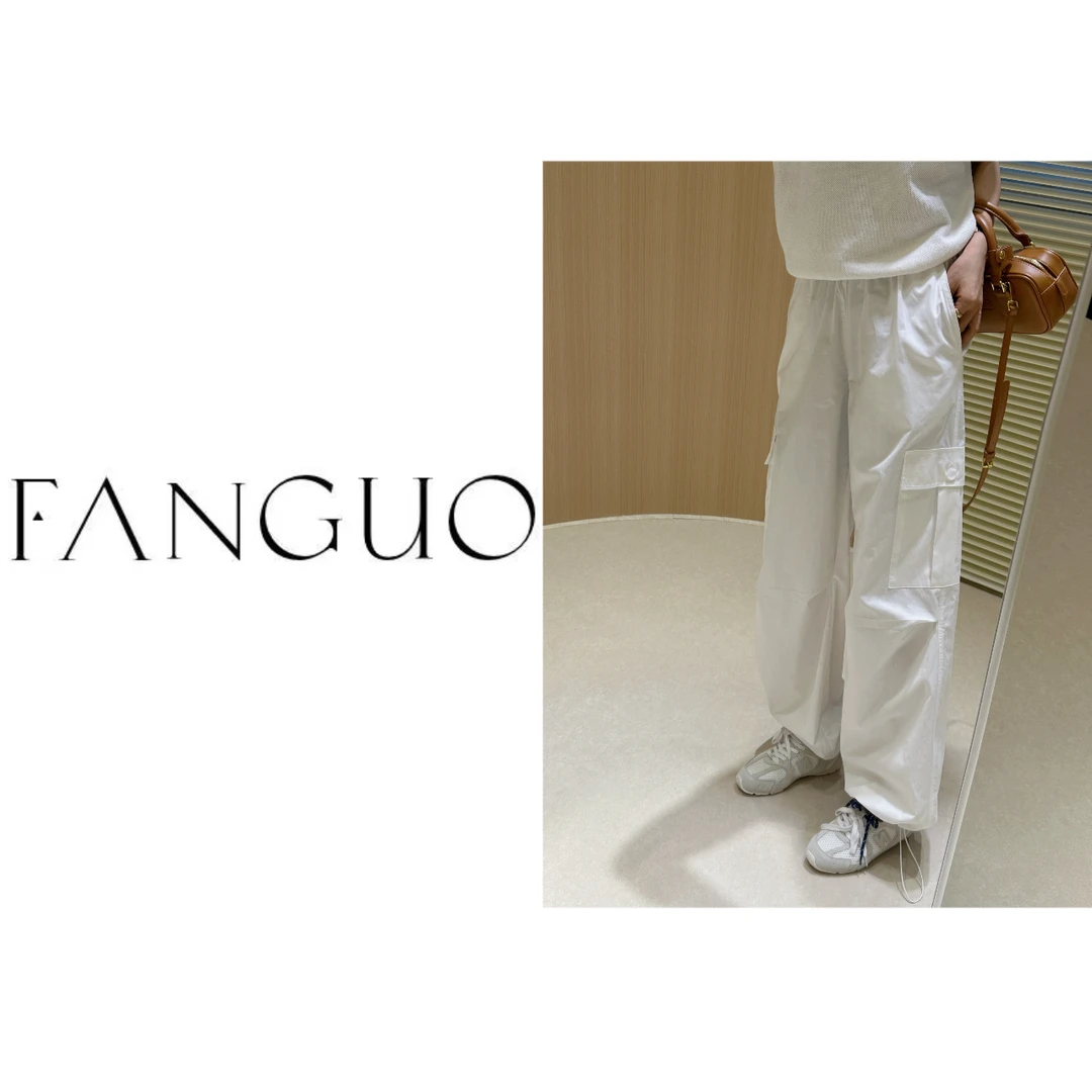 【蛋家】韩国原单！少量货～爽滑棉 多巴胺休闲裤口袋工装裤女夏19985