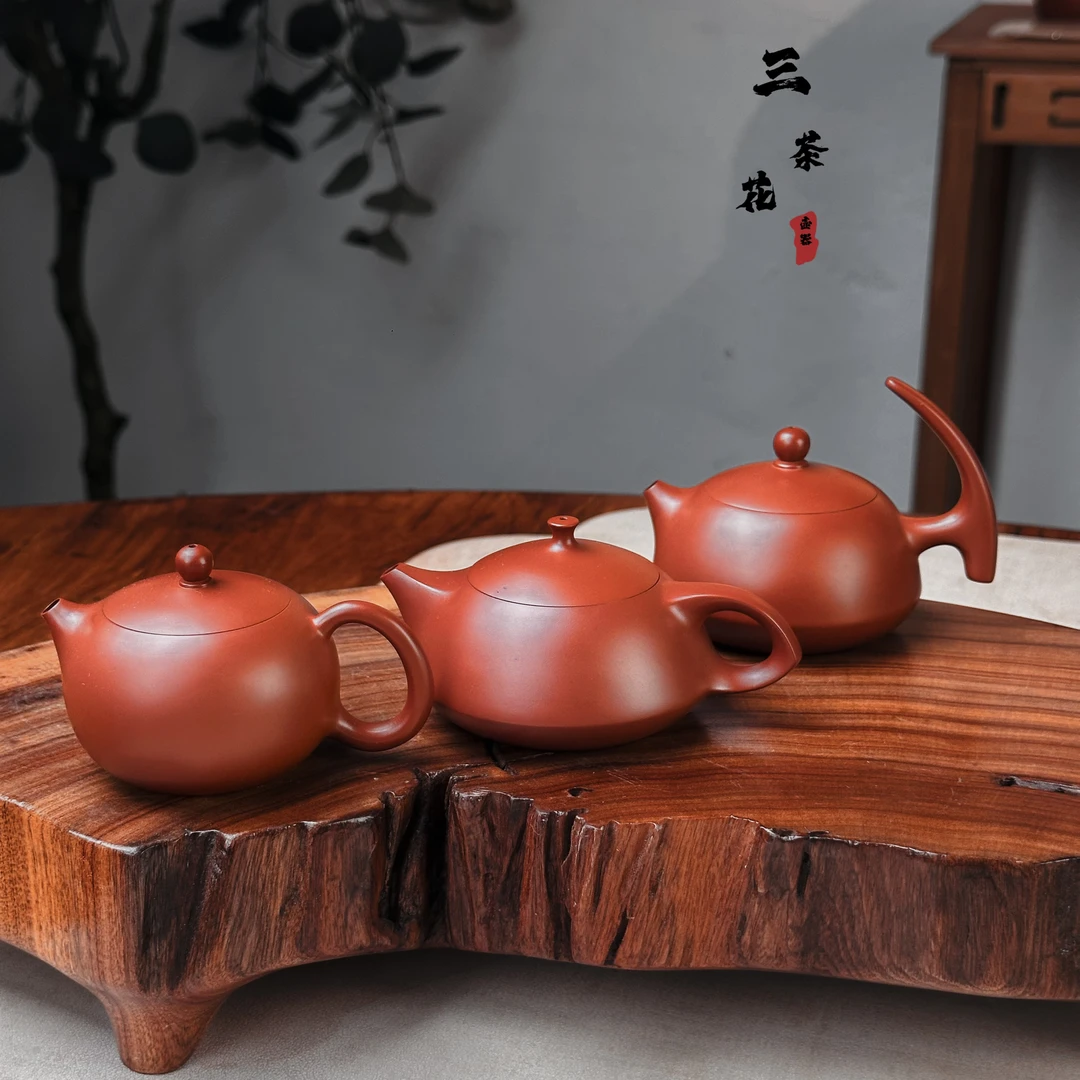 【吴天淋·系列】潮州薄胎壶原矿朱泥茶壶手工手拉茶壶手工壶