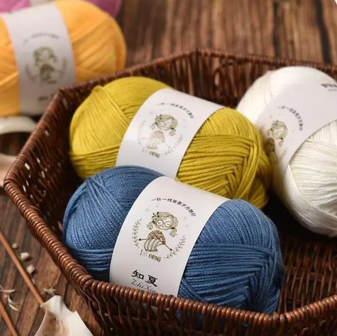 知夏新款棒针线宝宝毛线手编Diy毛衣线围巾线帽子