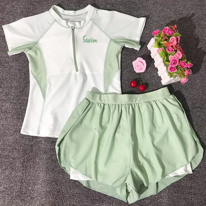 儿童泳衣女孩2025新款宝宝分体女童防晒游泳衣中大童温泉训练泳装